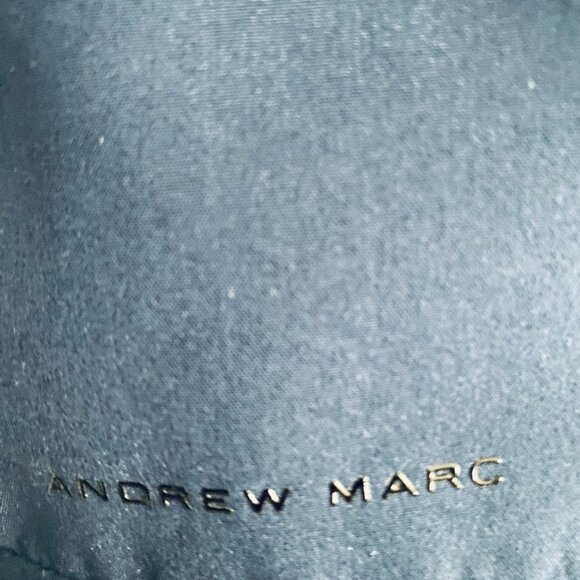 ANDREW MARC WOMEN MEN WATER REPELLENT NAVY BLUE HOODED WARM JACKET SIZE MEDIUM - Picture 5 of 7